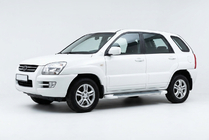Kia Sportage 2004–2010 Bočne stopnice Allmond White (2 kosa, aluminij) fotografija 1