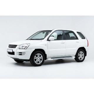 Bočne stopnice Allmond White (2 kosa, aluminij) Kia Sportage 2004–2010 fotografija 1