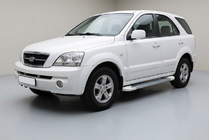 Kia Sorento I BL 2002–2009 Bočne stopnice Allmond White (2 kosa, aluminij) fotografija 1