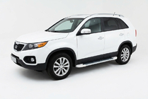Kia Sorento II XM 2009–2014 Bočne stopnice Allmond White (2 kosa, aluminij) 2010–2013 fotografija 1