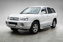Hyundai Santa Fe 1 2000–2006 Bočne stopnice Allmond White (2 kosa, aluminij) fotografija 1