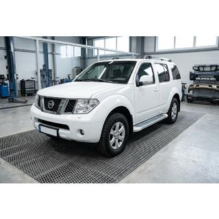 Bočne stopnice Allmond White (2 kosa, aluminij) Nissan Pathfinder R51 2005–2014 fotografija 1
