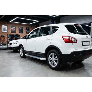 Bočne stopnice Allmond White (2 kosa, aluminij) Nissan Qashqai 2007–2010 fotografija 1