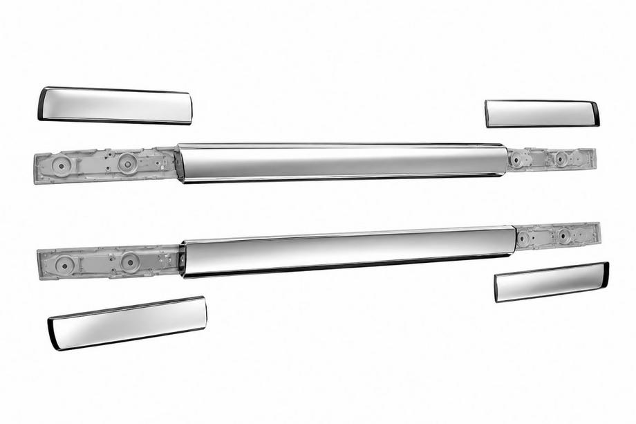Isuzu D-Max 2019– Sivi OEM strešni vzdolžni nosilci (aluminij) Image