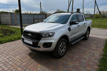Ford Ranger 2011–2022 Črne OEM strešne letve (ABS plastika, montaža z lepilom) fotografija 1