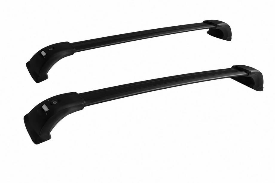 Toyota Highlander 2013–2019 Strešni nosilci (prečke) črni za strešne letve OEM (zaklepanje na ključ, aluminij) Image
