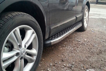 Nissan Qashqai 2014–2021 Stranske stopnice BlackLine (2 kosa, aluminij) fotografija 2
