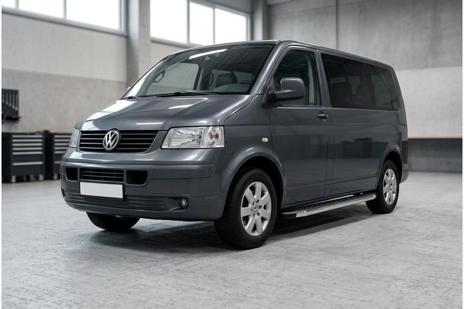 Volkswagen T5 Transporter 2003–2010 Stranske stopnice BlackLine (2 kosa, aluminij) Fotografija 3