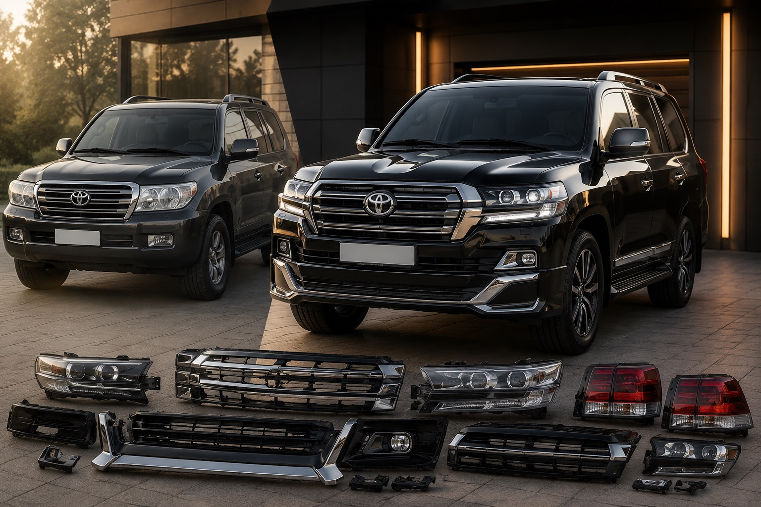 Kontrolni seznam pred nakupom restyling kompleta Toyota LC200: kaj preveriti pred plačilom