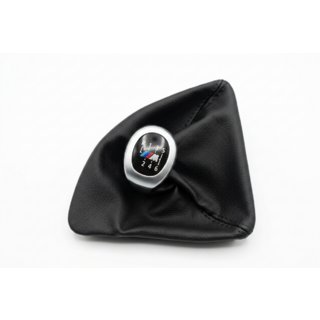 Manšeta prestavne ročice + prestavni gumb OEM V2 (umetno usnje) BMW serija 1 E81/E82/E87/E88 2004–2011 fotografija 1