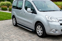 Peugeot Partner Tepee 2008–2018 Stranske stopnice BlackLine (2 kosa, aluminij) fotografija 1