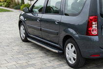 Dacia Logan MCV 2004–2014 Stranske stopnice BlackLine (2 kosa, aluminij) fotografija 1
