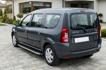 Renault Logan MCV 2005–2013 Stranske stopnice BlackLine (2 kosa, aluminij) fotografija 1