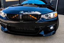 BMW serija 4 F32/F33/F36 2012–2020 MP-Style sprednji lip spojler (za M-Sport, sijajno črna) fotografija 2