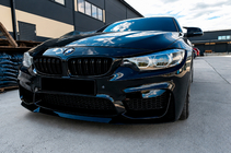 BMW serija 4 F32/F33/F36 2012–2020 Sprednji lip spojler CS-Style (za M4, črn visok sijaj) fotografija 1