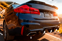 BMW serija 5 G30/G31 2017–2023 Difuzor zadnjega odbijača CS-Style (za M-Sport/M5 F90, ABS) fotografija 5