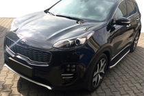Kia Sportage 2010–2015 Stranske stopnice BlackLine (2 kosa, aluminij) fotografija 1
