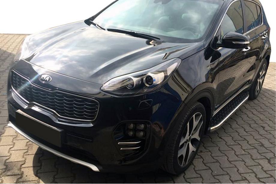 Kia Sportage 2010–2015 Stranske stopnice BlackLine (2 kosa, aluminij) Image