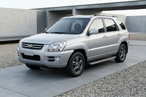 Kia Sportage 2004–2010 Stranske stopnice BlackLine (2 kosa, aluminij) fotografija 1