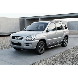 Stranske stopnice BlackLine (2 kosa, aluminij) Kia Sportage 2004–2010 fotografija 1