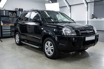 Hyundai Tucson JM 2004– Stranske stopnice BlackLine (2 kosa, aluminij) fotografija 1