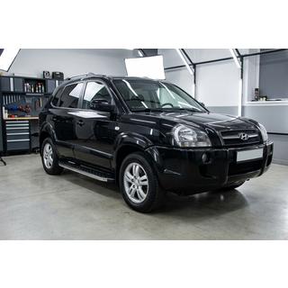 Stranske stopnice BlackLine (2 kosa, aluminij) Hyundai Tucson JM 2004– fotografija 1