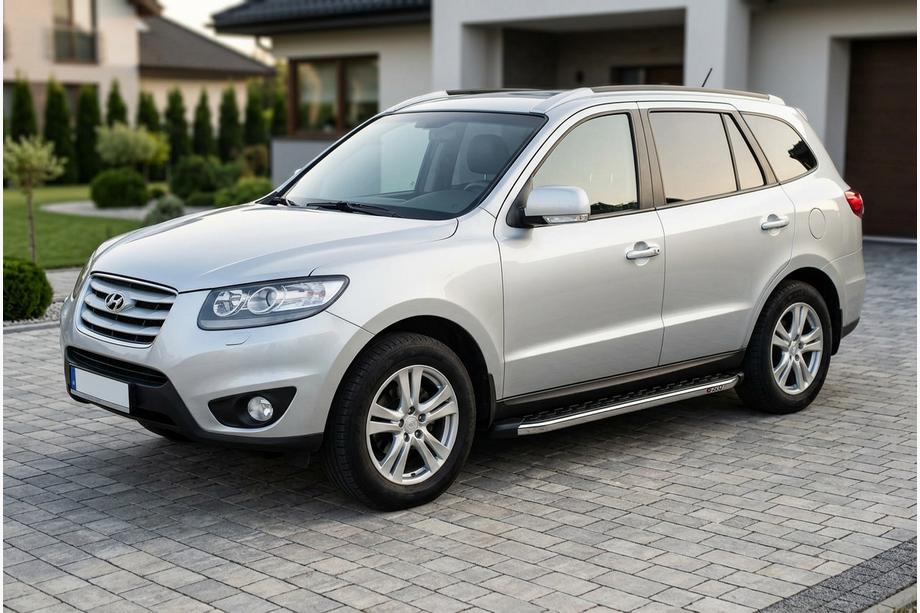 Hyundai Santa Fe 2 2006–2012 Stranske stopnice BlackLine (2 kosa, aluminij) Image