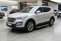 Hyundai Santa Fe 3 2012–2018 Stranske stopnice BlackLine (2 kosa, aluminij) fotografija 1
