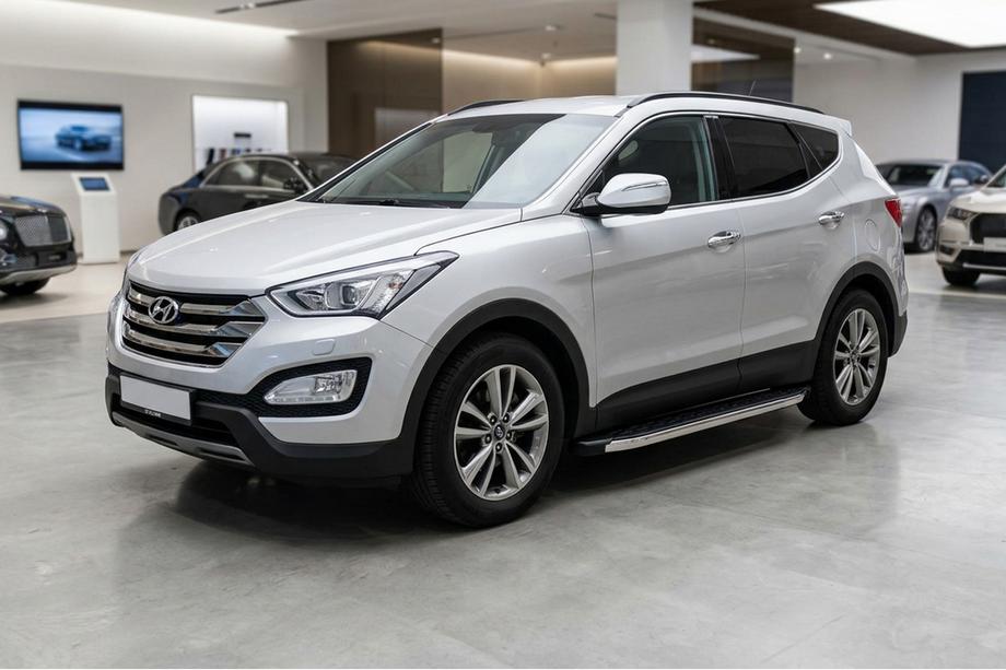 Hyundai Santa Fe 3 2012–2018 Stranske stopnice BlackLine (2 kosa, aluminij) Image