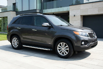 Kia Sorento II XM 2009–2014 Stranske stopnice BlackLine (2 kosa, aluminij) fotografija 1