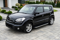 Kia Soul I 2008–2013 Stranske stopnice BlackLine (2 kosa, aluminij) fotografija 1