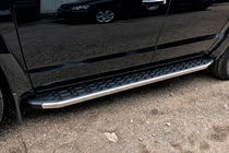 Volkswagen Amarok 2010–2022 Stranske stopnice BlackLine (2 kosa, aluminij) fotografija 1