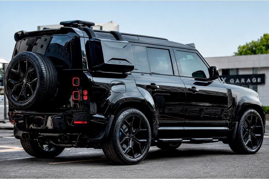 Land Rover Defender 2019– Blatne zavesice Type-A (črni visok sijaj, 4 kos) Image