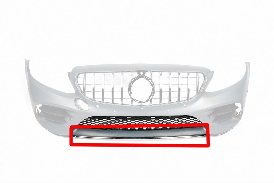 Mercedes C-class W205 2014–2021 Kromirana letev za odbijač (AMG Line 2018-2021) Image