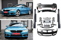 BMW serija 4 F32/F33/F36 2012–2020 M-Sport body kit (za F32) Dvojni izpušni zaključek na eni strani fotografija 2