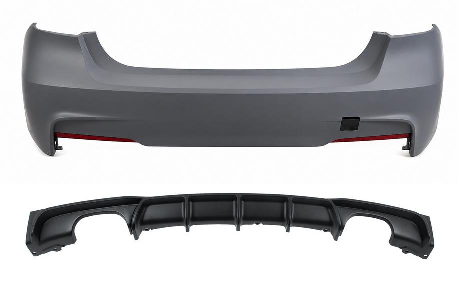 BMW serija 3 F30/F31 2012–2019 Zadnji odbijač z difuzorjem za dvostranski dvojni izpuh M-Sport (za F30) Image