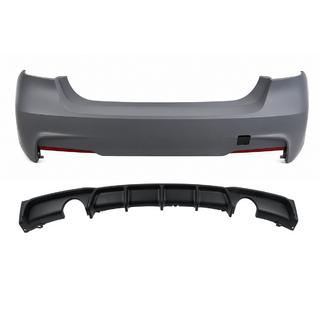 Zadnji odbijač z difuzorjem za enojni izpuh na obeh straneh M-Sport (za F30) BMW serija 3 F30/F31 2012–2019