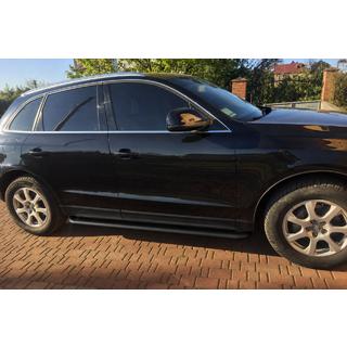 Stranski pragovi Premium Black (2 kosa, nerjaveče jeklo) Audi Q5 2008–2017 fotografija 2
