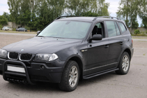 BMW X3 E83 2003–2010 Stranske stopnice KB001 Black (nerjaveče jeklo) fotografija 2