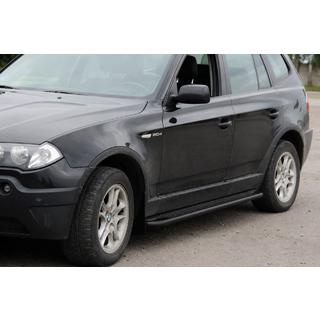Stranske stopnice KB001 Black (nerjaveče jeklo) BMW X3 E83 2003–2010 fotografija 1
