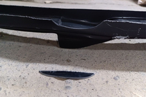 BMW Serija 5 E60/E61 2003–2010 Razprodaja: Sprednji lip spojler DPT v2 (s plavutmi, za M5 Hamann, sijajno črna) fotografija 2