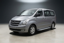 Hyundai H300, H1, Starex 2008–2020 Stranske stopnice Allmond Grey (2 kosa, aluminij) fotografija 1