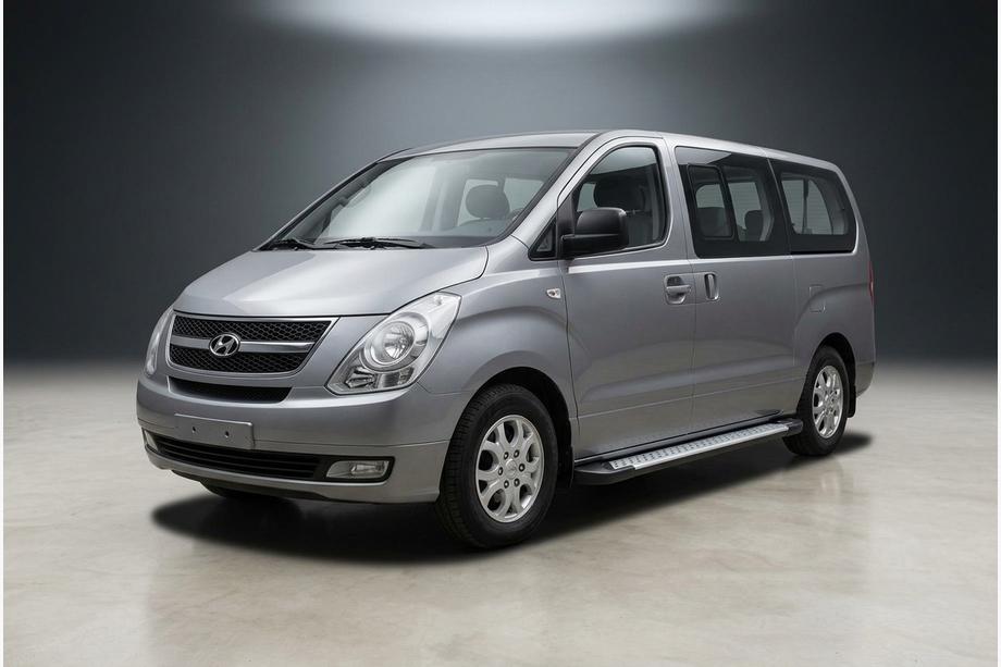 Hyundai H300, H1, Starex 2008–2020 Stranske stopnice Allmond Grey (2 kosa, aluminij) Image