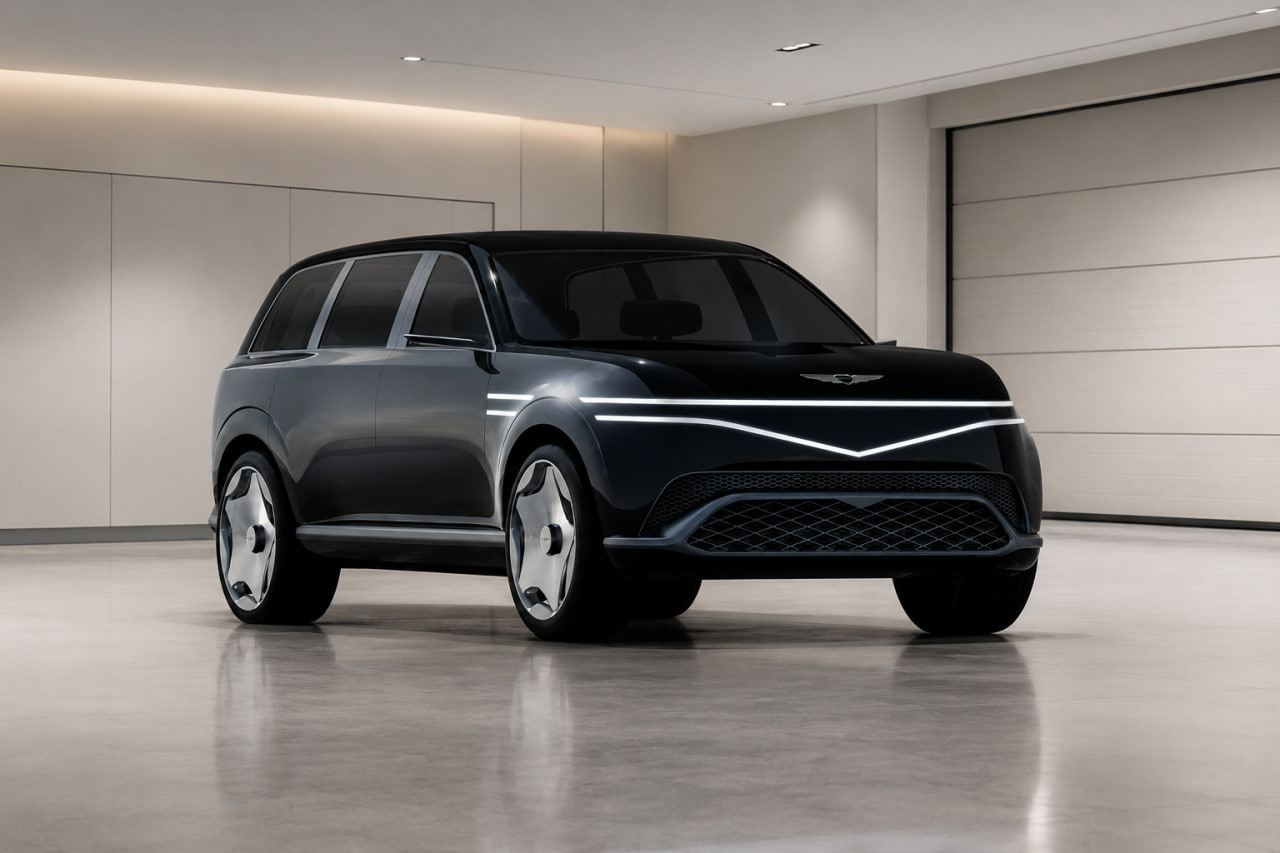 Novi Genesis GV90 opažen na testih: vrata kot pri Rolls-Royceu