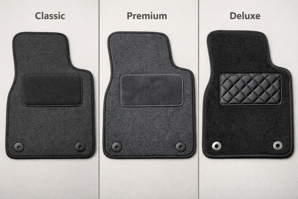 Tekstilni tepihi Classic, Premium ali Deluxe: katero stopnjo izbrati