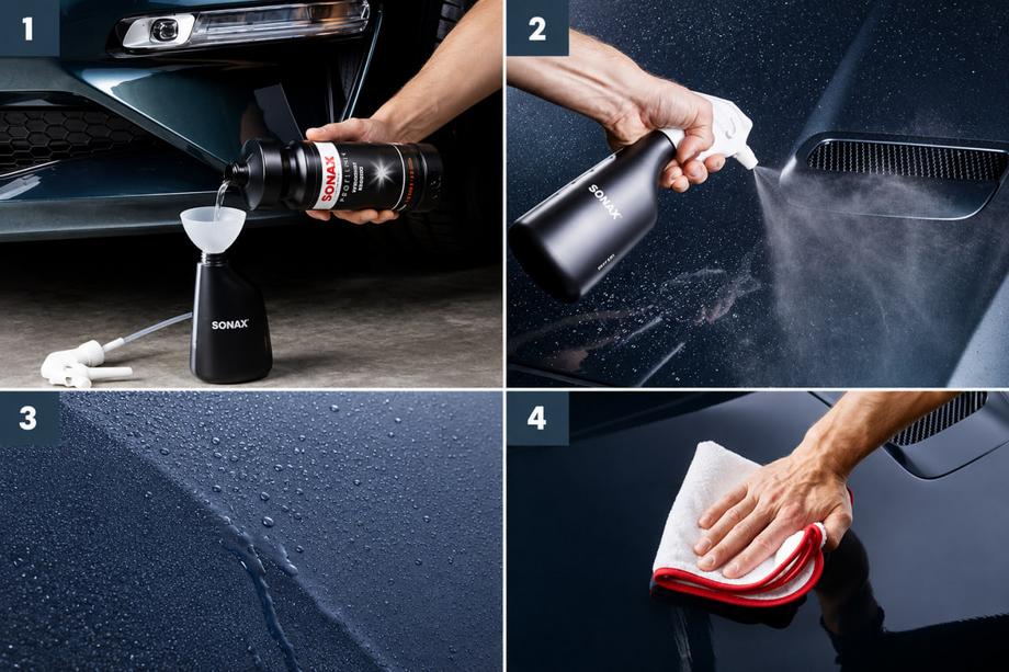 Sonax PROFILINE Waterspot Remover profesionalno sredstvo za odstranjevanje vodnega kamna z lakirane površine 1 l Fotografija 2
