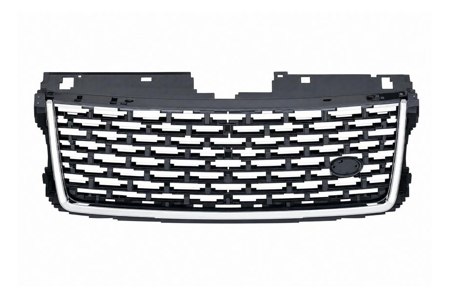 Range Rover IV L405 2013–2021 Črna maska hladilnika SVO s srebrnimi črtami (2013) Fotografija 1
