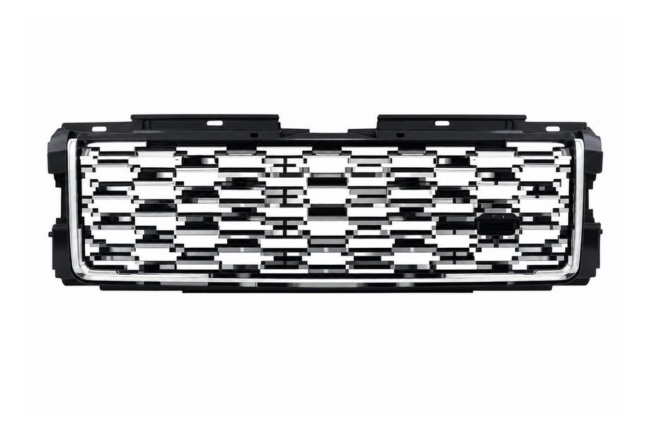 Range Rover IV L405 2013–2021 Črna maska hladilnika s srebrnimi letvicami (facelift 2013→2018) Image