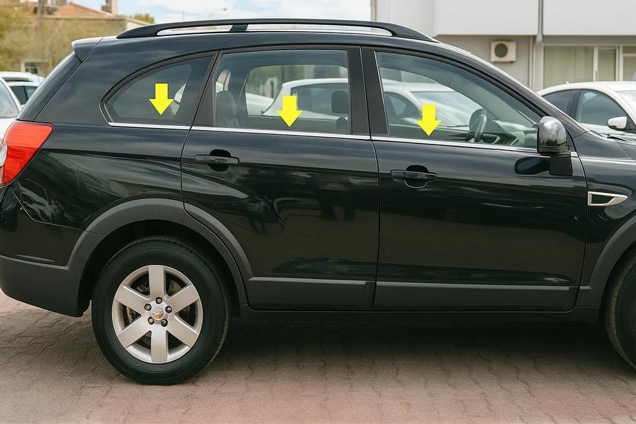Chevrolet Captiva 2006–2019 Spodnje okenske letve (6 kos, nerjaveče jeklo) Image