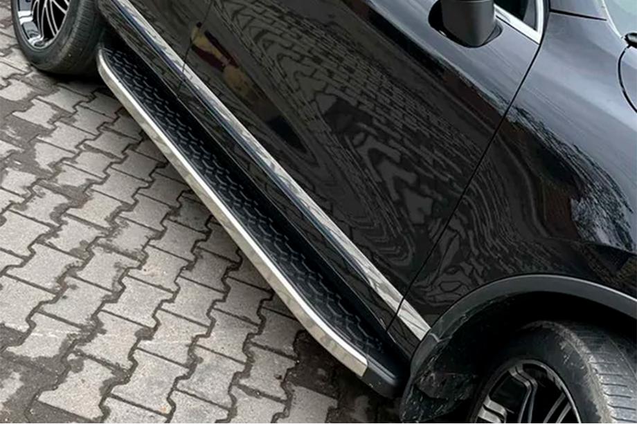 Volkswagen Touareg 2002–2010 Stranske stopnice BlackLine (2 kosa, aluminij) Image